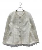 Rirandtureリランドチュール）の古着「ツィードペプラムジャケット」｜アイボリー