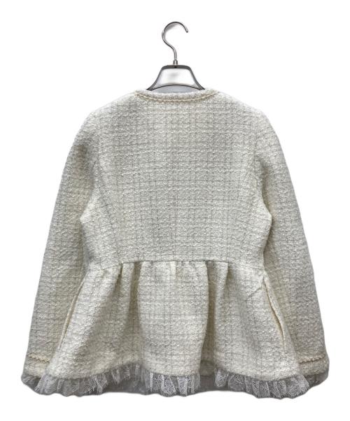 Rirandture（リランドチュール）Rirandture (リランドチュール) ツィードペプラムジャケット アイボリー サイズ:1の古着・服飾アイテム