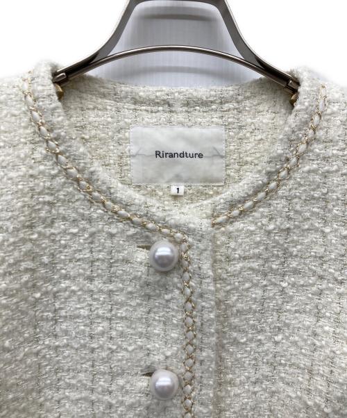 Rirandture（リランドチュール）Rirandture (リランドチュール) ツィードペプラムジャケット アイボリー サイズ:1の古着・服飾アイテム