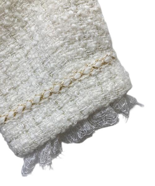 Rirandture（リランドチュール）Rirandture (リランドチュール) ツィードペプラムジャケット アイボリー サイズ:1の古着・服飾アイテム