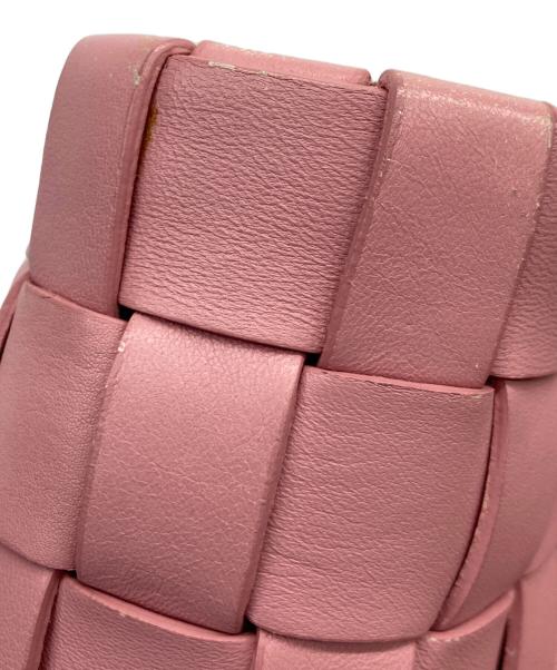 MIU MIU（ミュウミュウ）MIU MIU (ミュウミュウ) 編み込みレザートートバッグ ピンクの古着・服飾アイテム