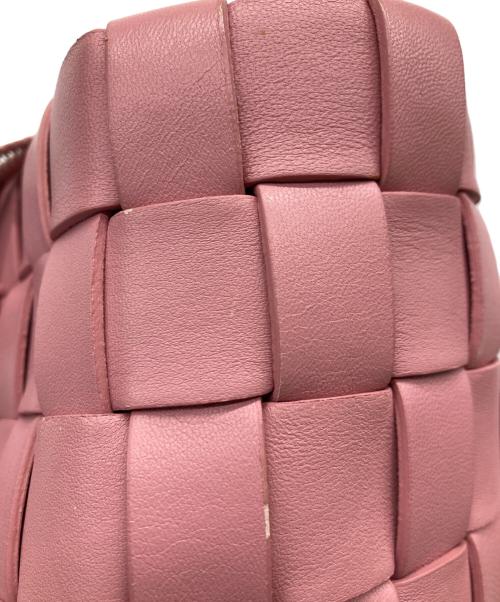 MIU MIU（ミュウミュウ）MIU MIU (ミュウミュウ) 編み込みレザートートバッグ ピンクの古着・服飾アイテム