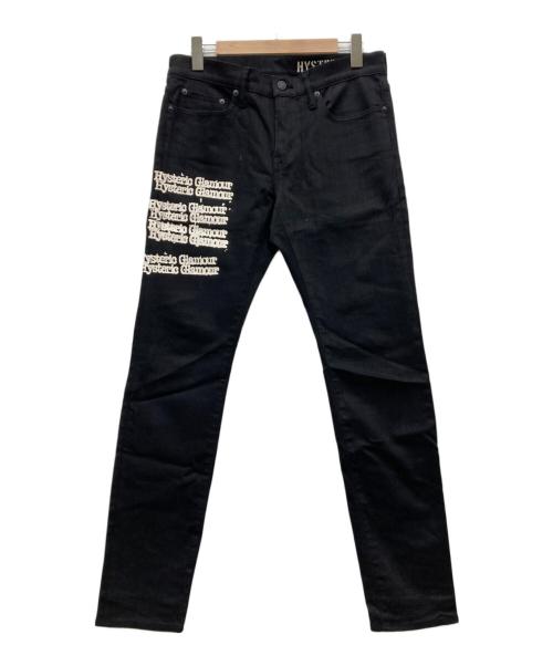 Hysteric Glamour（ヒステリックグラマー）Hysteric Glamour (ヒステリックグラマー) TYPE LOGO スリムデニムパンツ ブラック サイズ:W31×L32の古着・服飾アイテム