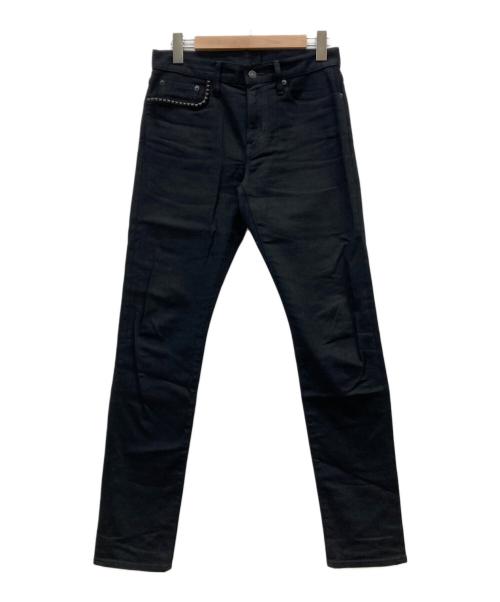 Hysteric Glamour（ヒステリックグラマー）Hysteric Glamour (ヒステリックグラマー) スタッズストレッチ セルビッチデニム ブラック サイズ:31の古着・服飾アイテム