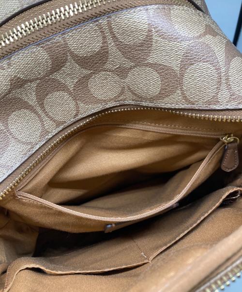 COACH（コーチ）COACH (コーチ) コート バックパック シグネチャー キャンバス ブラウン×ベージュの古着・服飾アイテム