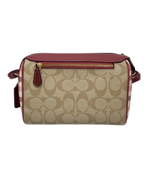 COACH（コーチ）COACH (コーチ) ベネット シグネチャークロスボディバッグ ベージュ×ピンクの古着・服飾アイテム