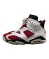 NIKE (ナイキ) AIR JORDAN 6 RETRO WHITE/CARMINE-BLACK サイズ:27.0㎝：9000円