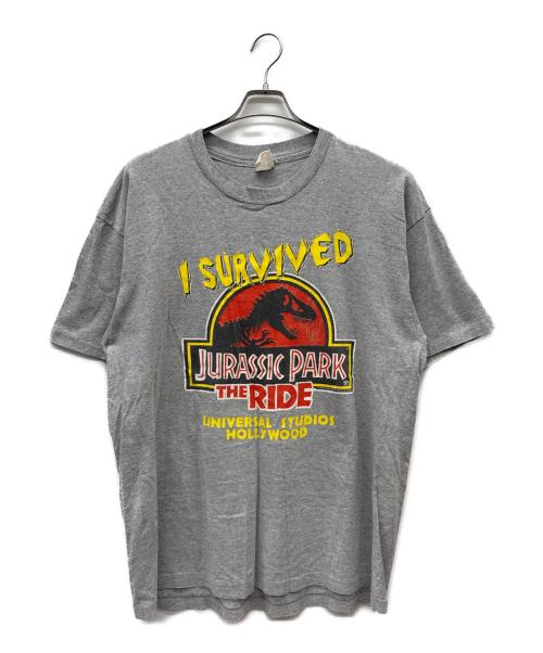 UNIVERSAL STUDIOS（ユニバーサルスタジオ）UNIVERSAL STUDIOS (ユニバーサルスタジオ) 90s JURASSIC PARK Tee グレー サイズ:XXLの古着・服飾アイテム