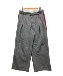 ZARA（ザラ）の古着「レイヤードストライプスラックス」｜グレー