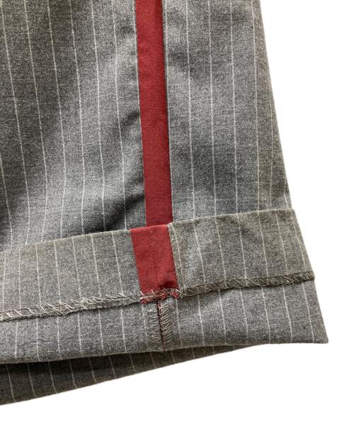 ZARA（ザラ）ZARA (ザラ) レイヤードストライプスラックス グレー サイズ:Lの古着・服飾アイテム