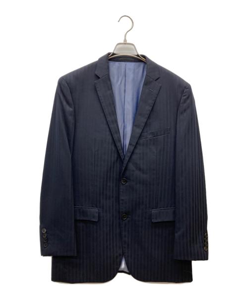 BURBERRY BLACK LABEL（バーバリーブラックレーベル）BURBERRY BLACK LABEL (バーバリーブラックレーベル) 3ピース ストライプセットアップスーツ ネイビー サイズ:42Lの古着・服飾アイテム