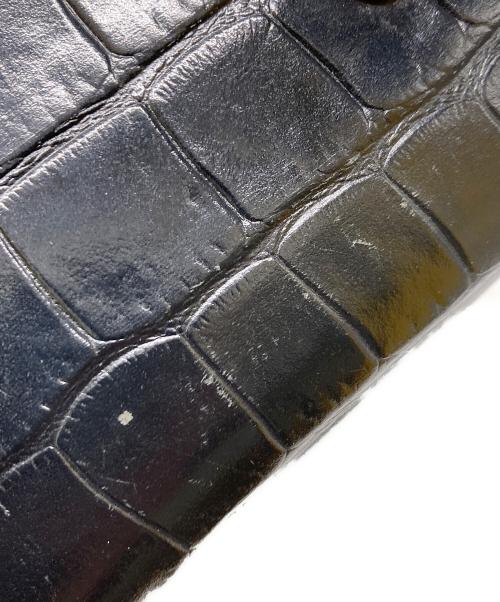 CELINE（セリーヌ）CELINE (セリーヌ) クロコ型押しラージフラップウォレット ブラック サイズ:-の古着・服飾アイテム