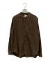F.O.B FACTORY（エフオービー ファクトリー）の古着「BAND COLLAR SHIRT」｜ブラウン