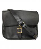 SLOW&COスロウアンドコー）の古着「レザーフラップショルダーバッグ」｜ブラック