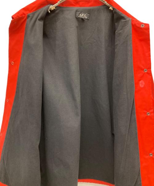 A.P.C.（アーペーセー）A.P.C. (アーペーセー) 90s ラバーコーチジャケット レッド サイズ:1の古着・服飾アイテム