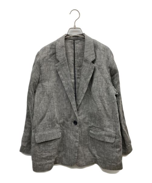 Spick and Span（スピック＆スパン）Spick and Span (スピック＆スパン) リネンエアリージャケット グレー サイズ:34の古着・服飾アイテム
