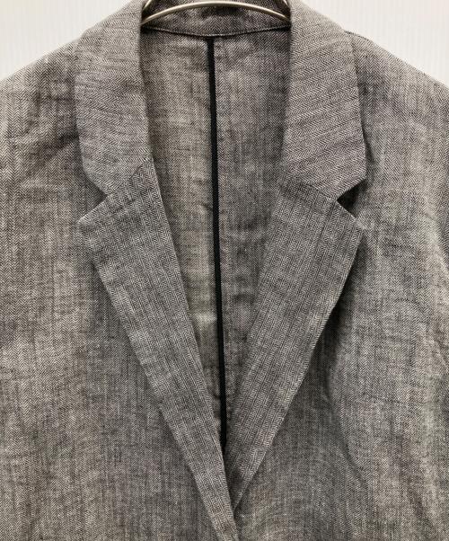 Spick and Span（スピック＆スパン）Spick and Span (スピック＆スパン) リネンエアリージャケット グレー サイズ:34の古着・服飾アイテム