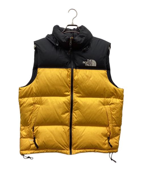 THE NORTH FACE（ザ ノース フェイス）THE NORTH FACE (ザ ノース フェイス) RETRO NUPTSE VEST ブラック×イエロー サイズ:Lの古着・服飾アイテム
