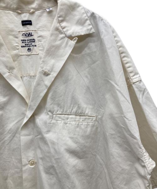 nanamica（ナナミカ）nanamica (ナナミカ) Open Collar Wind H/S Shirt アイボリー サイズ:Mの古着・服飾アイテム