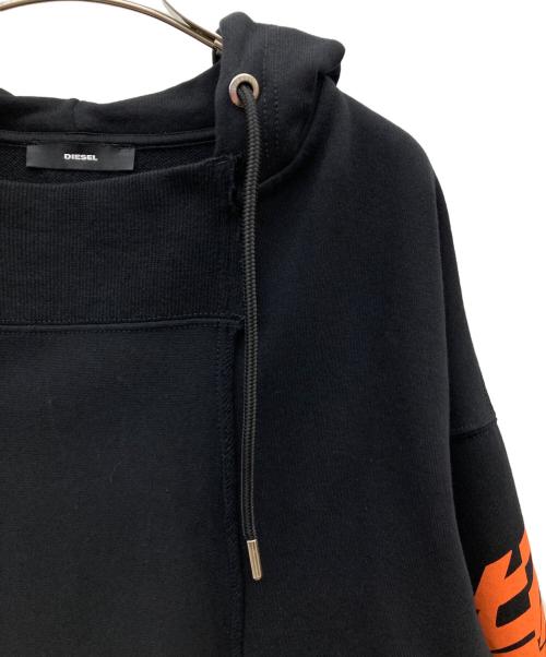 DIESEL（ディーゼル）DIESEL (ディーゼル) 切替パーカー ブラック サイズ:XSの古着・服飾アイテム