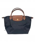 LONGCHAMPロンシャン）の古着「ル プリアージュ オリジナル S トップハンドルバッグ」｜ブラック