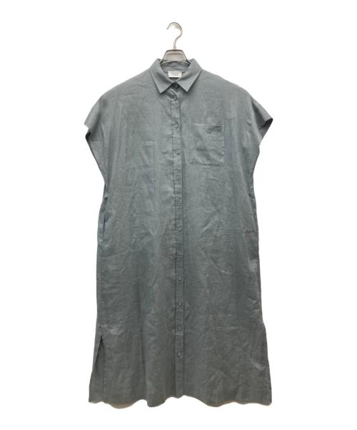S.ESSENTIALS（エス エッセンシャルズ）S.ESSENTIALS (エス エッセンシャルズ) カラーリネンシャツワンピース グレー サイズ:38の古着・服飾アイテム