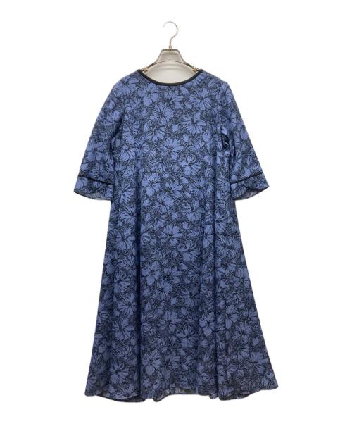 Leilian（レリアン）Leilian (レリアン) 洗える フラワープリントワンピース ブルー サイズ:11の古着・服飾アイテム