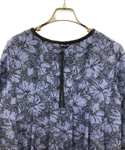 Leilian（レリアン）Leilian (レリアン) 洗える フラワープリントワンピース ブルー サイズ:11の古着・服飾アイテム