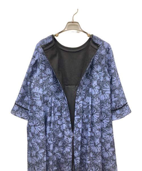 Leilian（レリアン）Leilian (レリアン) 洗える フラワープリントワンピース ブルー サイズ:11の古着・服飾アイテム