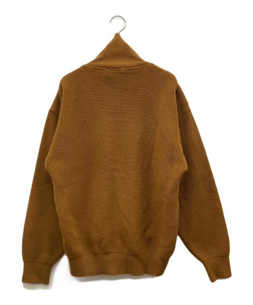 CELINE（セリーヌ）CELINE (セリーヌ) スエードレザーコンビタートルネックニット ブラウン サイズ:48の古着・服飾アイテム