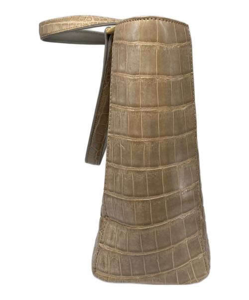 NO BRAND（ノーブランド）NO BRAND (ノーブランド) クロコダイルレザー トートバッグ カーキ サイズ:-の古着・服飾アイテム
