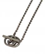 GUCCIグッチ）の古着「GGインターロッキングボールチェーンネックレス」｜シルバー