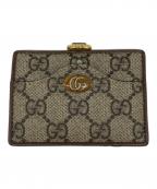 GUCCIグッチ）の古着「GGスプリームパスケース」｜ベージュ