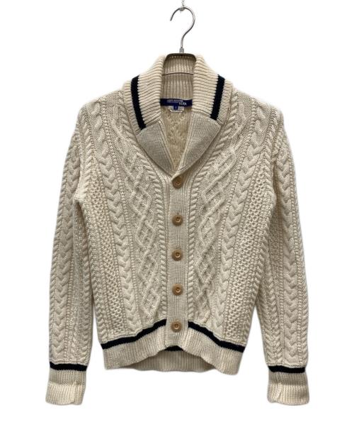 JUNYA WATANABE MAN（ジュンヤワタナベマン）JUNYA WATANABE MAN (ジュンヤワタナベマン) ショールカラーカウチンニット アイボリー×ネイビー サイズ:Sの古着・服飾アイテム