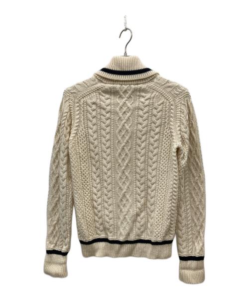 JUNYA WATANABE MAN（ジュンヤワタナベマン）JUNYA WATANABE MAN (ジュンヤワタナベマン) ショールカラーカウチンニット アイボリー×ネイビー サイズ:Sの古着・服飾アイテム