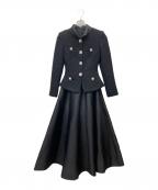 SELF PORTRAITセルフ ポートレイト）の古着「Black Boucle Taffeta Midi Dress」｜ブラック