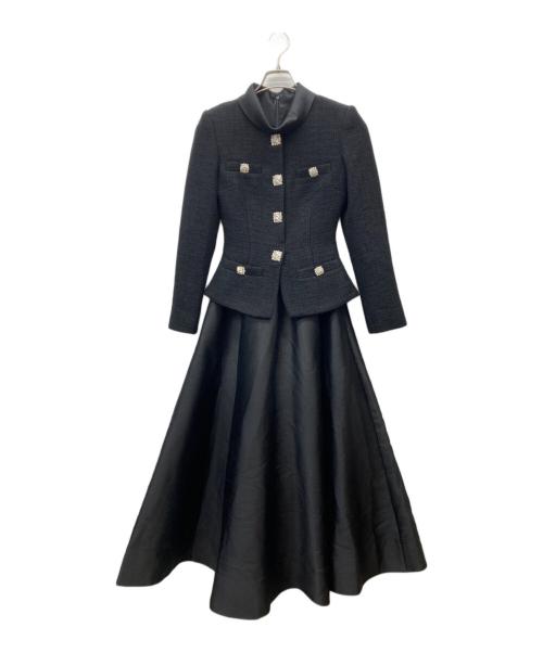 SELF PORTRAIT（セルフ ポートレイト）SELF PORTRAIT (セルフ ポートレイト) Black Boucle Taffeta Midi Dress ブラック サイズ:2 未使用品の古着・服飾アイテム