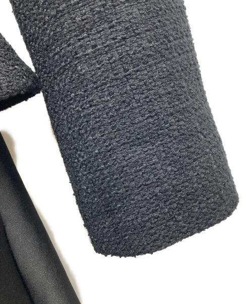 SELF PORTRAIT（セルフ ポートレイト）SELF PORTRAIT (セルフ ポートレイト) Black Boucle Taffeta Midi Dress ブラック サイズ:2 未使用品の古着・服飾アイテム