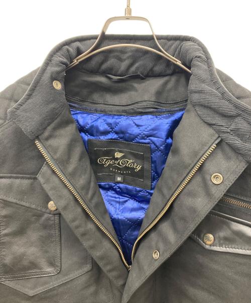 age of glory（エイジオブグローリー）age of glory (エイジオブグローリー) Mission Waxed Cotton Jacket ブラック サイズ:Mの古着・服飾アイテム