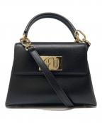 FURLAフルラ）の古着「MINI TOP HANDLE バッグ」｜ブラック