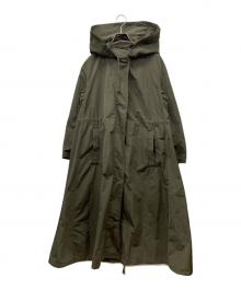 'S Max Mara（エスマックスマーラ）の古着「Aライン タフタ モッズコート」｜オリーブ