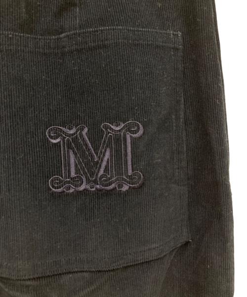 MaxMara（マックスマーラ）MaxMara (マックスマーラ) ロゴ刺繍コーデュロイパンツ ネイビー サイズ:36の古着・服飾アイテム