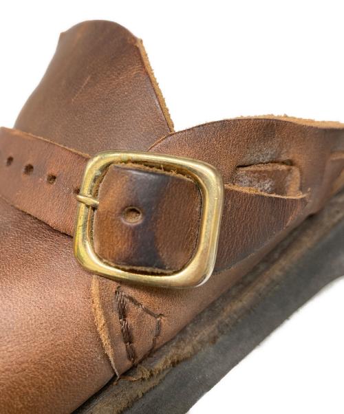 FERNAND LEATHER（フェルナンド レザー）FERNAND LEATHER (フェルナンド レザー) CLOG レザーサンダル ブラウン サイズ:7 1/2の古着・服飾アイテム