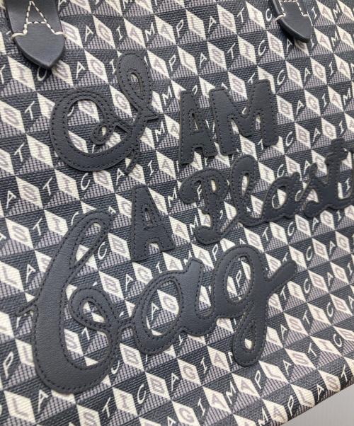 ANYA HINDMARCH（アニヤ・ハインドマーチ）ANYA HINDMARCH (アニヤ・ハインドマーチ) IM PLASTIC Z TOTE グレー×アイボリー サイズ:-の古着・服飾アイテム