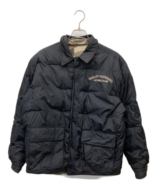HARLEY-DAVIDSON（ハーレーダビッドソン）HARLEY-DAVIDSON (ハーレーダビッドソン) カモ柄リバーシブルジャケット カーキ×ブラック サイズ:Mの古着・服飾アイテム