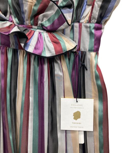 UNITED TOKYO（ユナイテッドトーキョー）UNITED TOKYO (ユナイテッドトーキョー) シルクアセストライプオーガンジースカート マルチカラー サイズ:1 未使用品の古着・服飾アイテム