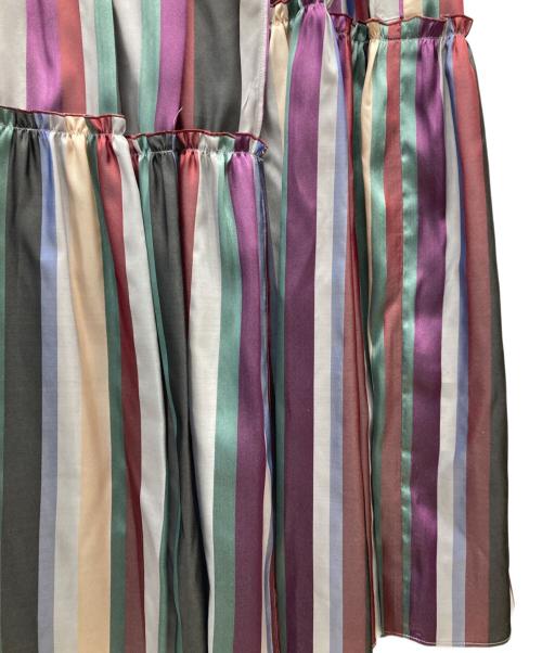 UNITED TOKYO（ユナイテッドトーキョー）UNITED TOKYO (ユナイテッドトーキョー) シルクアセストライプオーガンジースカート マルチカラー サイズ:1 未使用品の古着・服飾アイテム