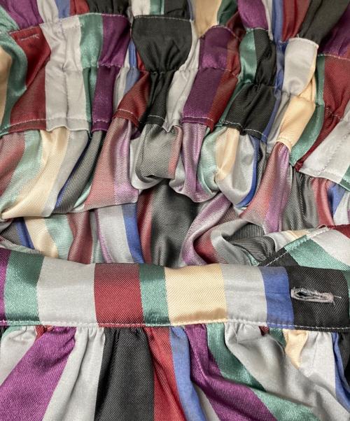 UNITED TOKYO（ユナイテッドトーキョー）UNITED TOKYO (ユナイテッドトーキョー) シルクアセストライプオーガンジースカート マルチカラー サイズ:1 未使用品の古着・服飾アイテム