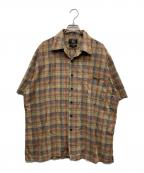 RRLダブルアールエル）の古着「オープンカラーチェックシャツ」｜ブラウン×カーキ