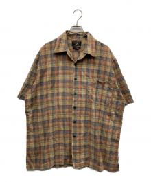 RRL（ダブルアールエル）の古着「オープンカラーチェックシャツ」｜ブラウン×カーキ